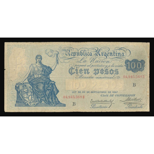 Argentina, 100 Pesos 1926-32, 04945568 B