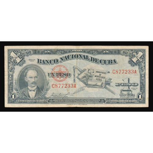 Cuba, 1 Peso 1953, C 877233 A