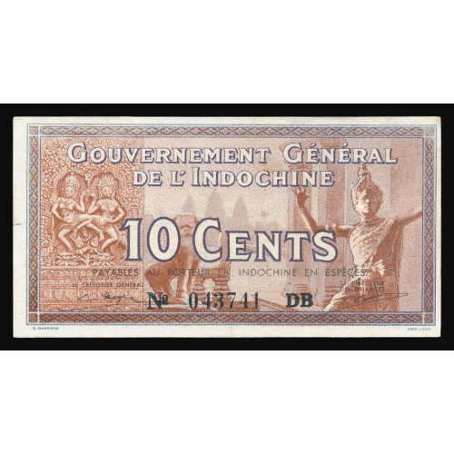 French Indo-China, 10 Cents 1939