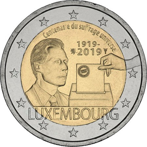 Luxembourg, 2 Euro 2019, Universal Suffrage