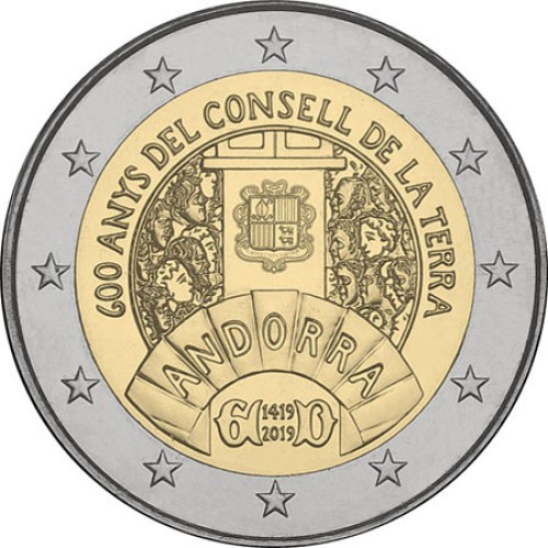 Andorra, 2 Euro 2019, 600 Years of the General Council