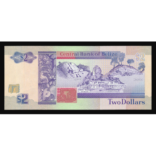 Belize, 2 Dollars 1991