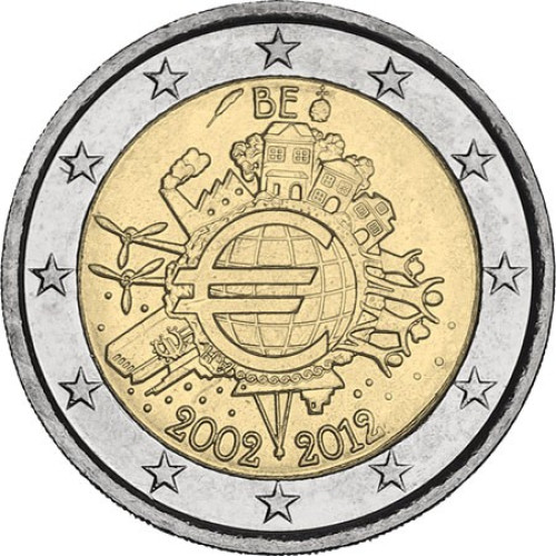 Belgium, 2 Euro 2012, Ten Years of Euro