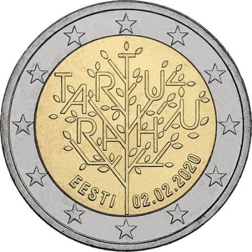 Estonia, 2 Euro 2020, 100 Years Treaty of Tartu