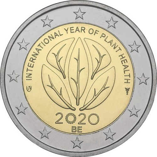 Belgium, 2 Euro 2020, International Year of Plant Health (coincard)