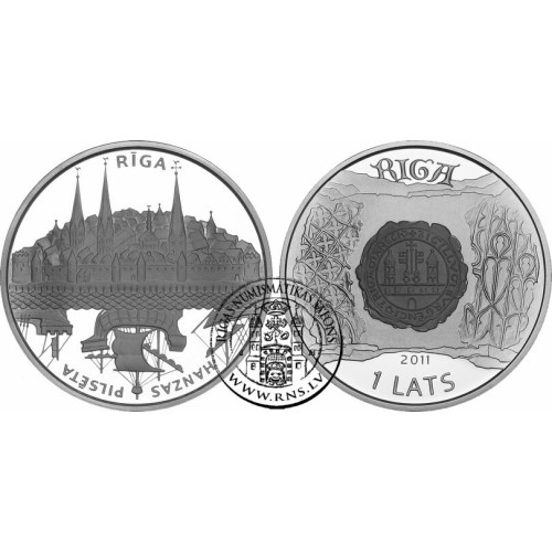 Latvia, 1 Lats 20011, Hansa cities - Riga