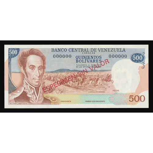 Venezuela, 500 Bolivares 1971-72, Specimen