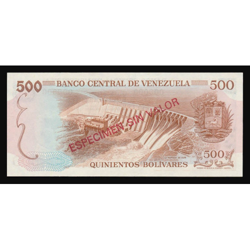 Venezuela, 500 Bolivares 1971-72, Specimen