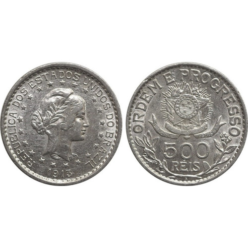 Brazil, 500 Reis 1913