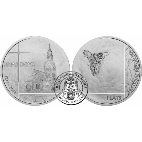 Latvia, 1 Lats 2011, Riga Cathedral