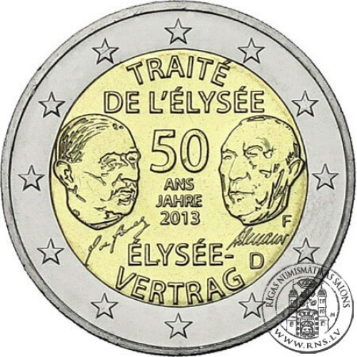 Germany, 2 Euro 2013, 50th anniversary of the Elysee Treaty A