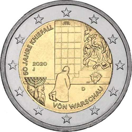 Germany, 2 Euro 2020, Kneeling in Warsaw (D)