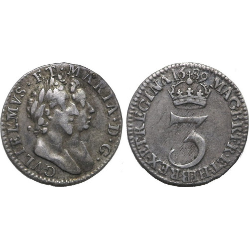 Great Britain, 3 pence 1689