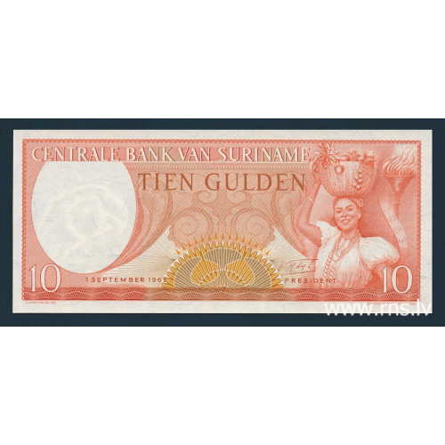 Suriname, 10 Gulden 1963