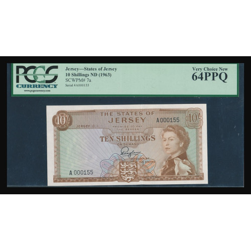 Jersey, 10 Shillings 1963, A 000155