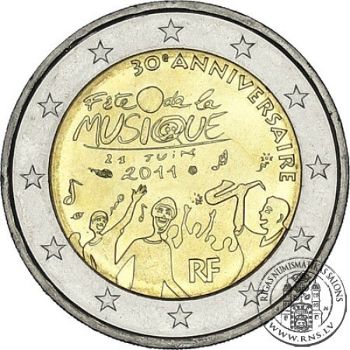 France, 2 Euro 2011, 30th Anniversary of the French Music Day