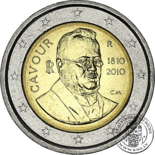 Italy, 2 Euro 2010, 200th anniversary of the birth of Cavour