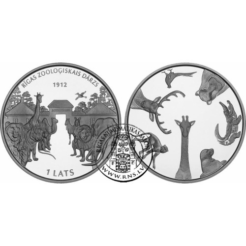 Latvia, 1 Lats 2012, Riga Zoo