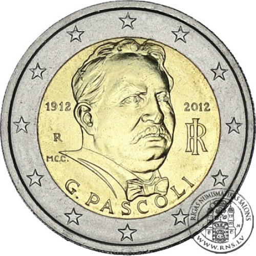 Italy, 2 Euro 2012, Giovanni Pascoli