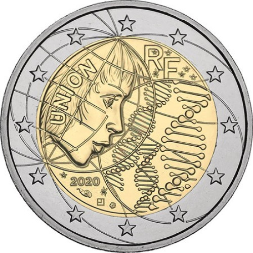 France, 2 Euro 2020, Medical research (coincard)