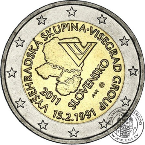 Slovakia, 2 Euro 2011, The 20th anniversary of Visegrad Group