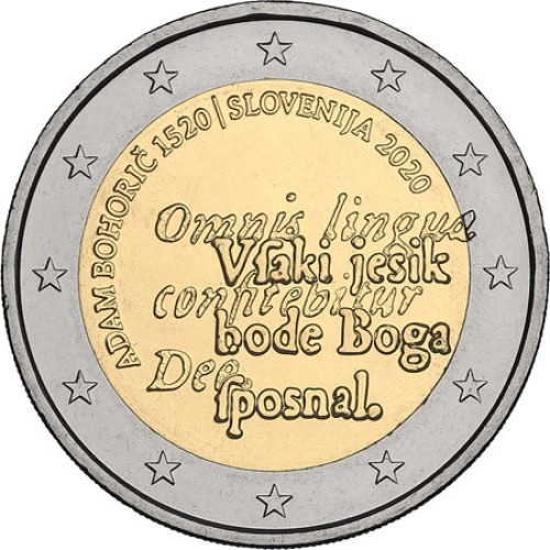 Slovenia, 2 Euro 2020, 500th Anniversary of the Birth of Adam Bohorič