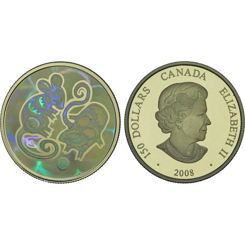 Canada, 150 Dollars 2008, Year of the Rat