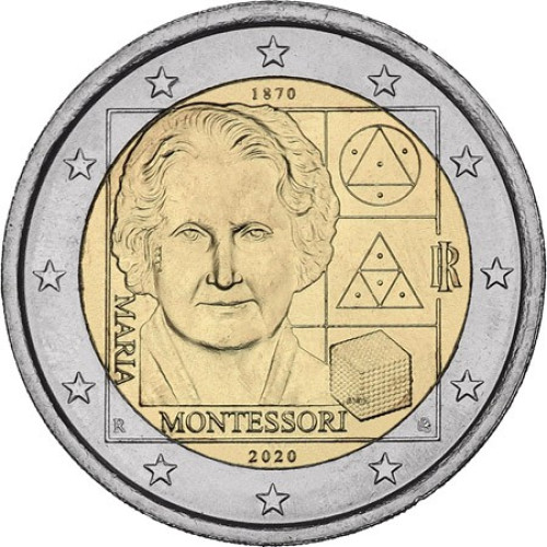 Italy, 2 Euro 2020, Maria Montessori