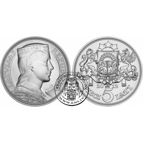 Latvia, 5 Lats 2012, 5-lats Silver Collector Coin