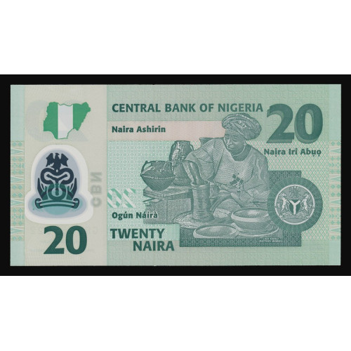 Nigeria, 20 Naira 2020 (Polymer)