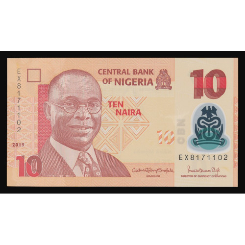 Nigeria, 10 Naira 2019 (Polymer)