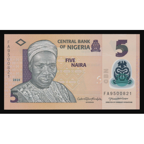 Nigeria, 5 Naira 2020 (Polymer)