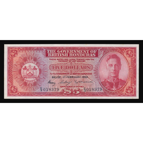 British Honduras, 5 Dollars 1952, C/3 018379