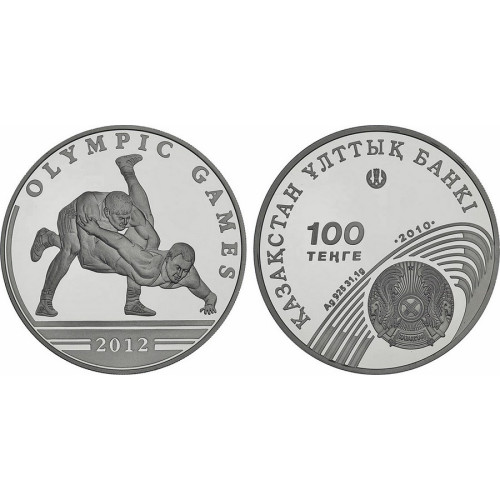 Kazakhstan, 100 Tenge 2010, London Olympics - Wrestlers