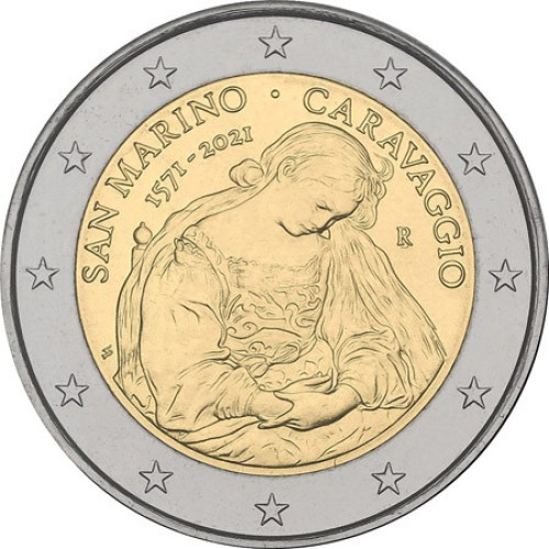 San Marino, 2 Euro 2021, Carvaggio