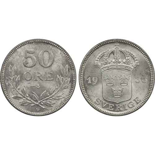 Sweden, 50 Ore 1935 G