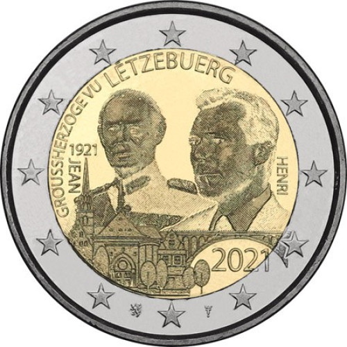 Luxembourg, 2 Euro 2021, Bithday of Grand Duke Jean (photo)