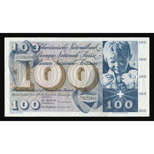 Switzerland, 100 Francs 1970, 71Q 31666