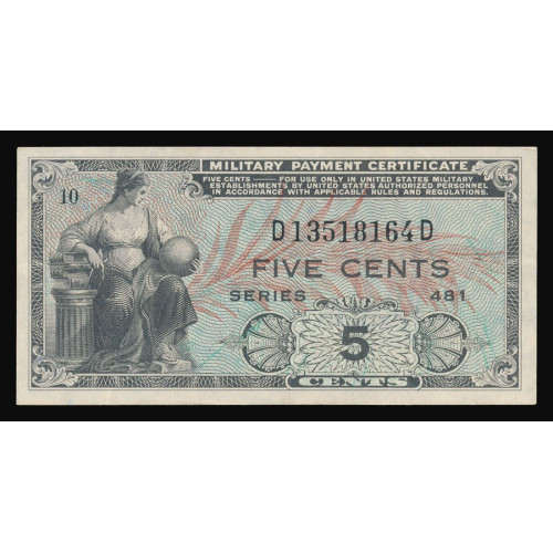 United States, MPC Series 481, 5 Cents 1951, D 13518164 D