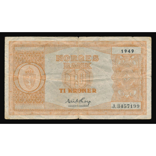 Norway, 10 Kroner 1949, J 3457199