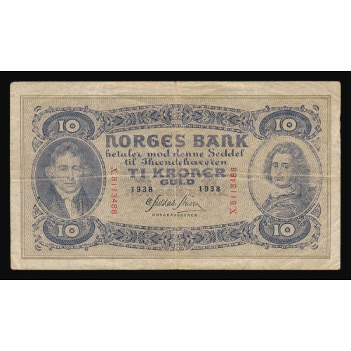 Norway, 10 Kroner 1938, X 8113488