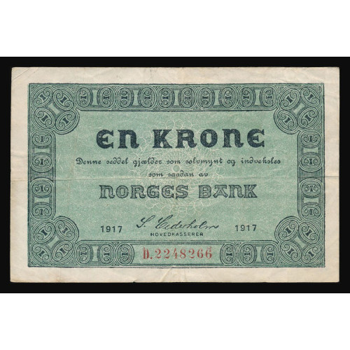 Norway, 1 Krone 1917, D 2248266