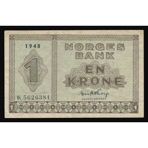 Norway, 1 Krone 1948, K 5626381