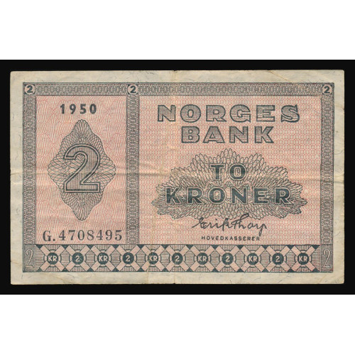 Norway, 2 Kroner 1950, G 4708495