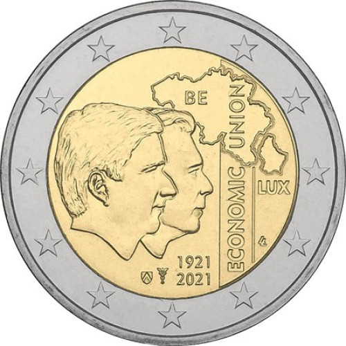 Belgium, 2 Euro 2021, 100 Years of BLEU