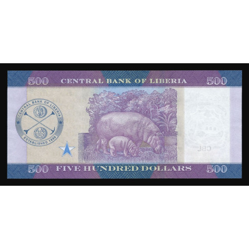 Liberia, 500 Dollars 2016