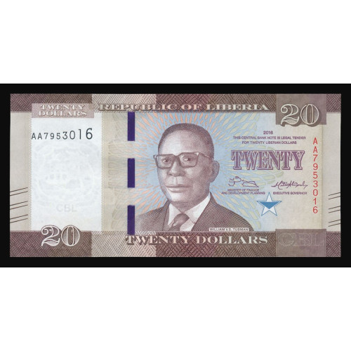 Liberia, 20 Dollars 2016