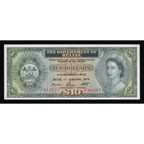 Belize, 10 Dollars 1974, D/1 043871