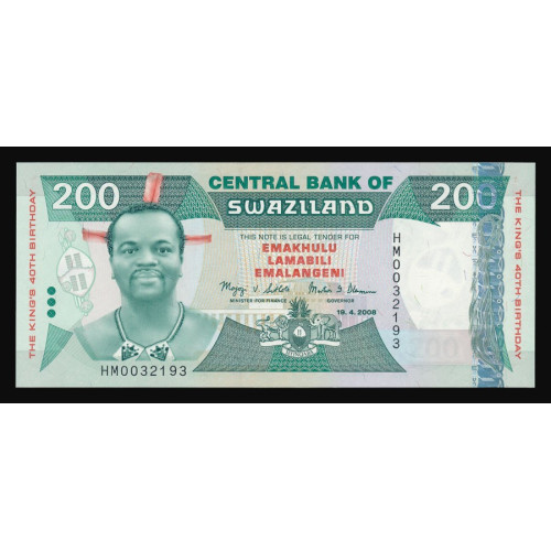 Swaziland, 200 Emalangeni 2008