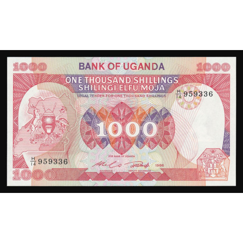 Uganda, 1000 Shillings 1986